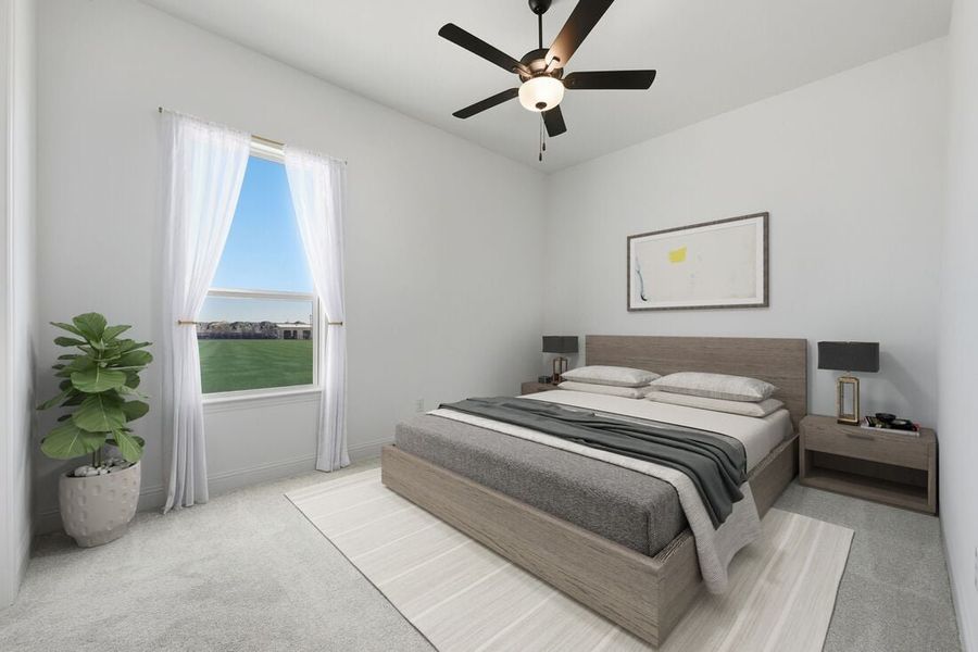 Furnished interior in a model home at The Ridge at Northlake 70s in Northlake (Image 50).