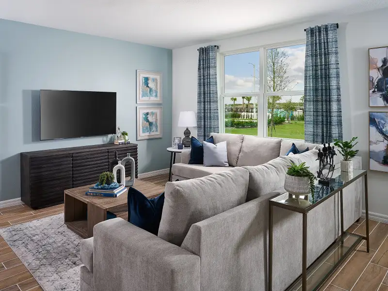 Family room in the Foxglove plan