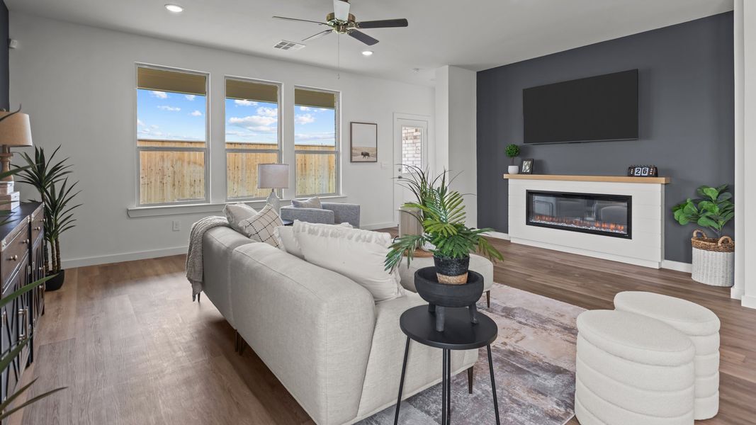 Furnished interior in a model home at Westmont in Lubbock (Image 18).