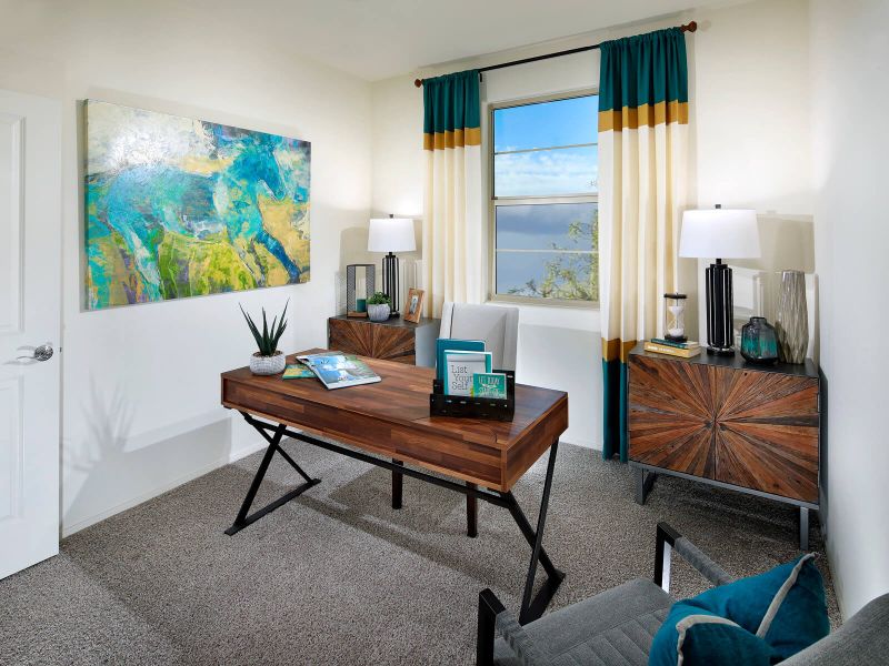 Create your own workspace in your new home with this well-appointed office space.