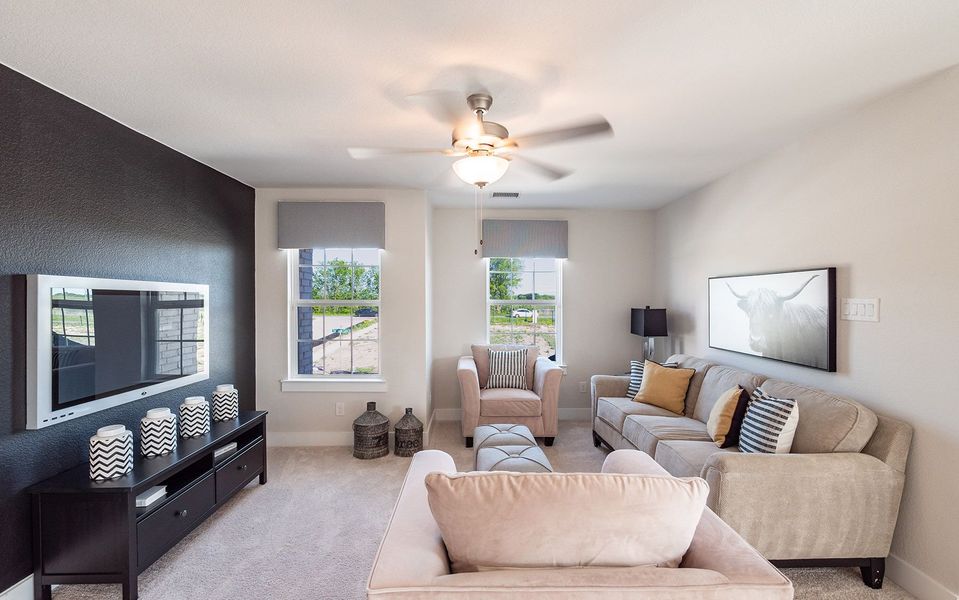 Furnished interior in a model home at The Grove in Sherman (Image 34).
