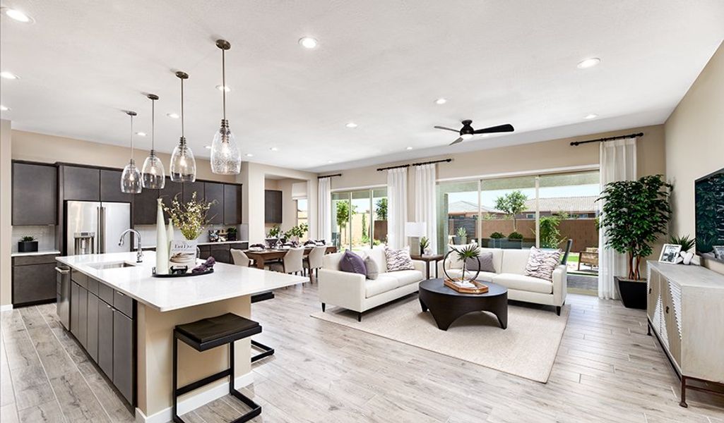 Furnished interior in a model home at Saguaro Reserve III in Marana (Image 26).