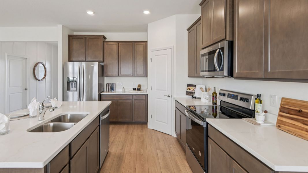 Furnished interior in a model home at Finley Woods in Gainesville (Image 7).