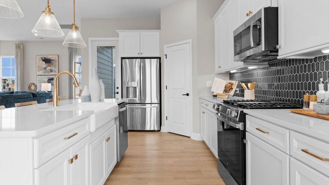 Furnished interior in a model home at Miller Farm Single Family Homes in Pineville (Image 36). Furnished interior in a model home at Miller Farm Single Family Homes in Pineville (Image 36).