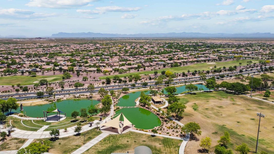Aerial view of the Anthem at Merrill Ranch community in Florence, AZ, showing layout and nearby surroundings (Image 18).