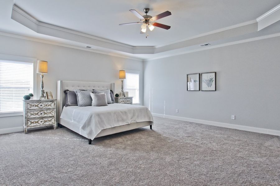 Furnished interior in a model home at Durham Lakes in Fairburn (Image 5).