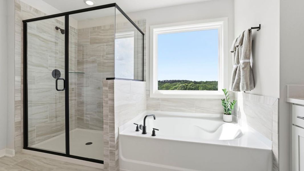 Furnished interior in a model home at Sunset Summits in Spartanburg (Image 28).