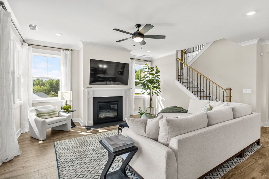 Furnished interior in a model home at Eagle Creek in Central (Image 6).