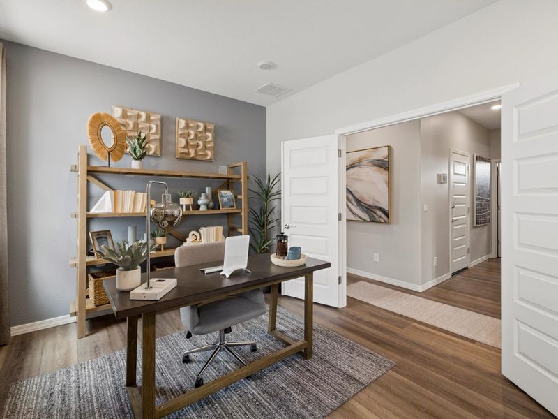 Furnished interior in a model home at South Ranch Destination Collection in Prescott (Image 17). Furnished interior in a model home at South Ranch Destination Collection in Prescott (Image 17).