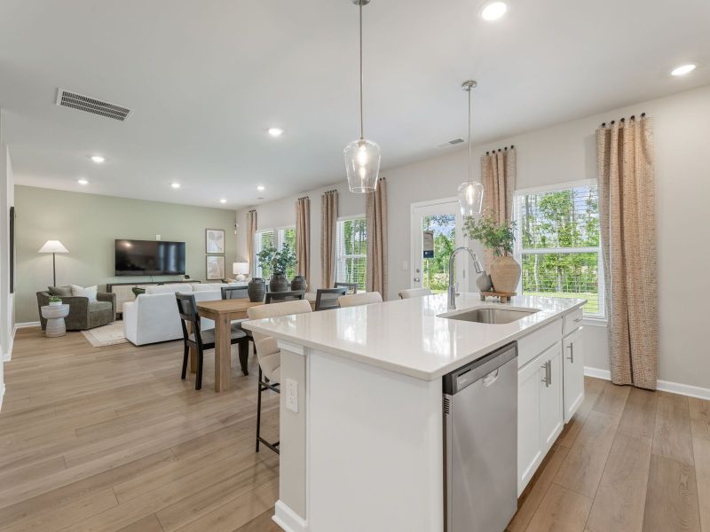 Furnished interior in a model home at Northwoods at Mirror Lake in Villa Rica (Image 4).
