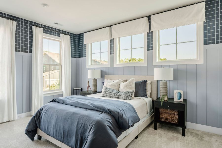 Furnished interior in a model home at Mayes Hall in Davidson (Image 56).
