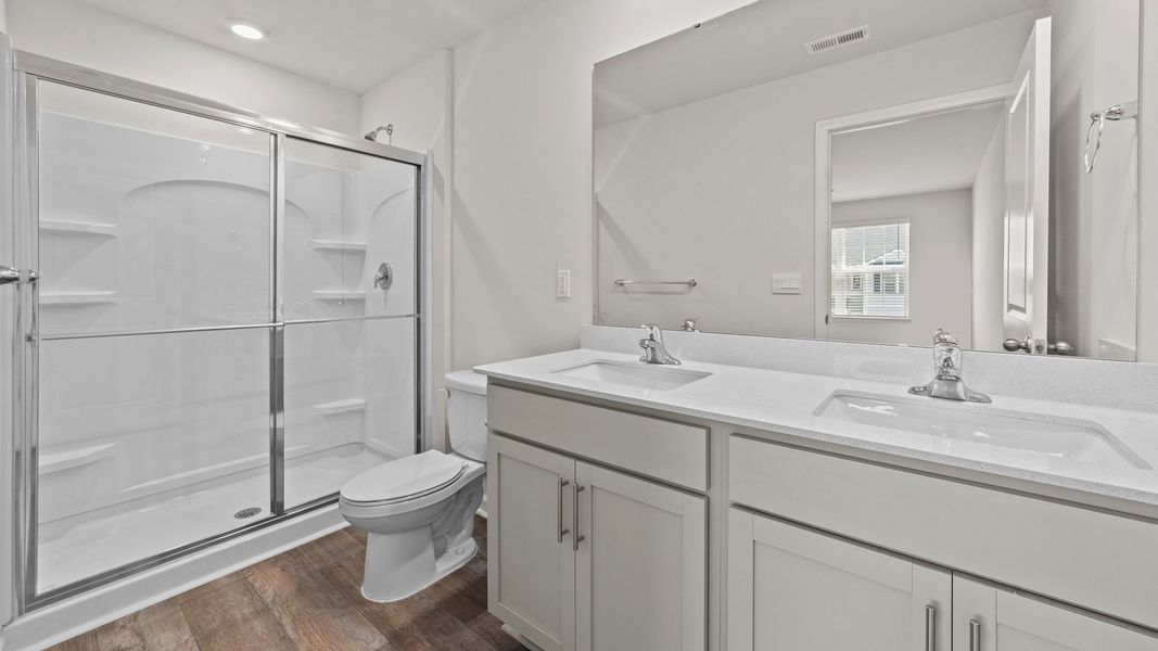 Furnished interior in a model home at The Townes at Carter Ridge in Greenville (Image 5).