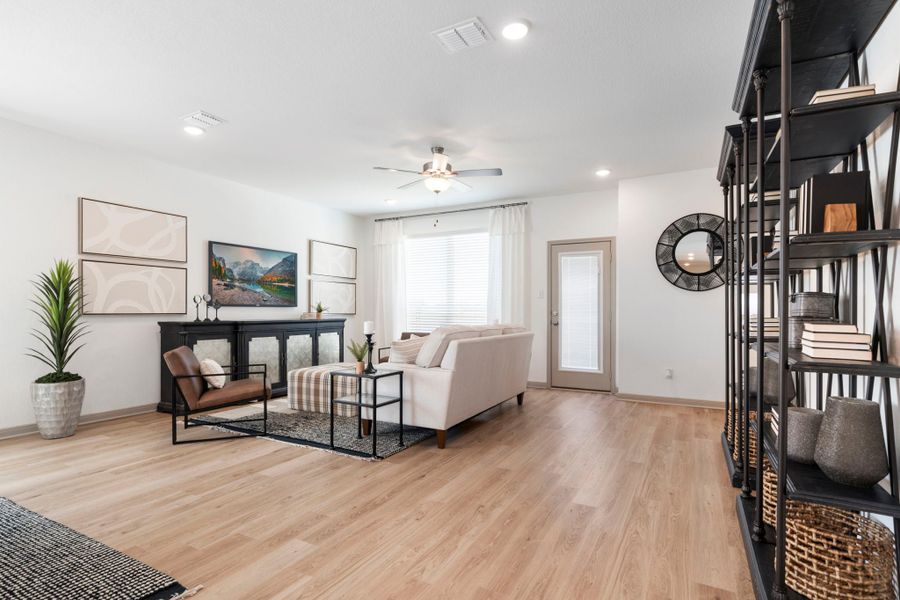 Furnished interior in a model home at South Fork in Waco (Image 10). Furnished interior in a model home at South Fork in Waco (Image 10).