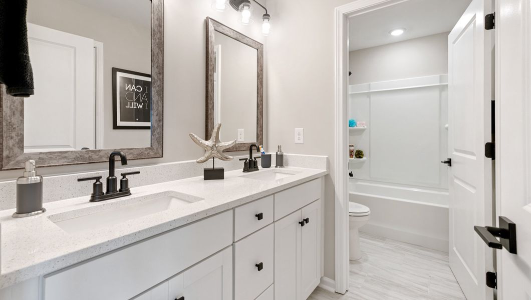 Furnished interior in a model home at Hunters Creek in Greenwood (Image 30).