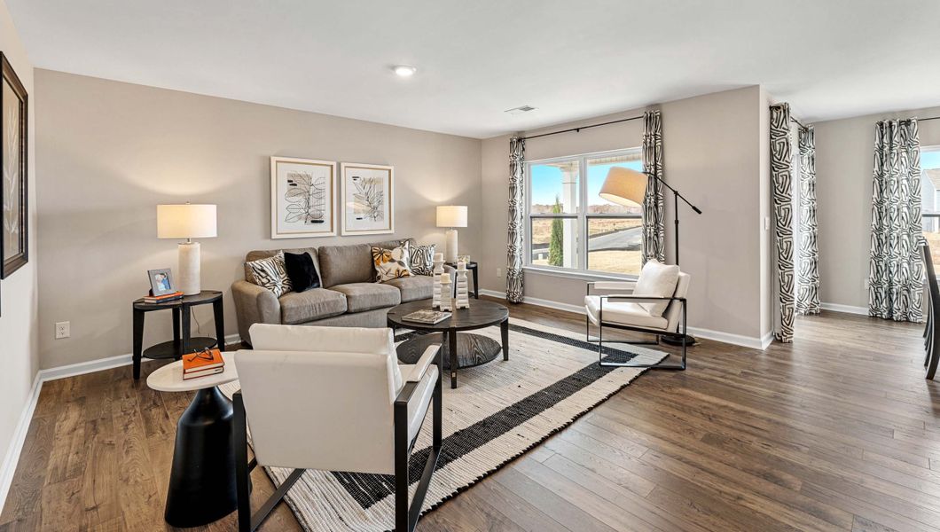 Furnished interior in a model home at Lightwood Cottages in Moore (Image 20).