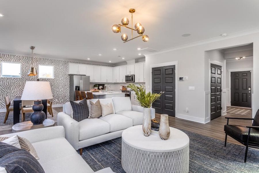 Furnished interior in a model home at Black Forest Pointe in Benson (Image 13).