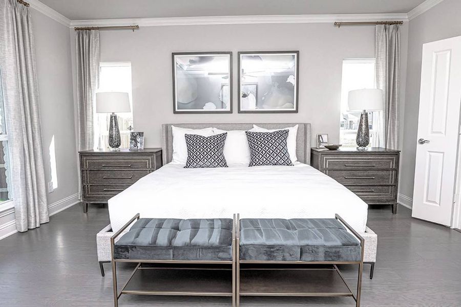 Furnished interior in a model home at Oaks of North Grove in Waxahachie (Image 6).