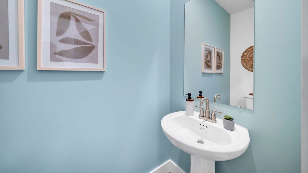 Furnished interior in a model home at Spring Lake Farms Townhomes in Knoxville (Image 13).