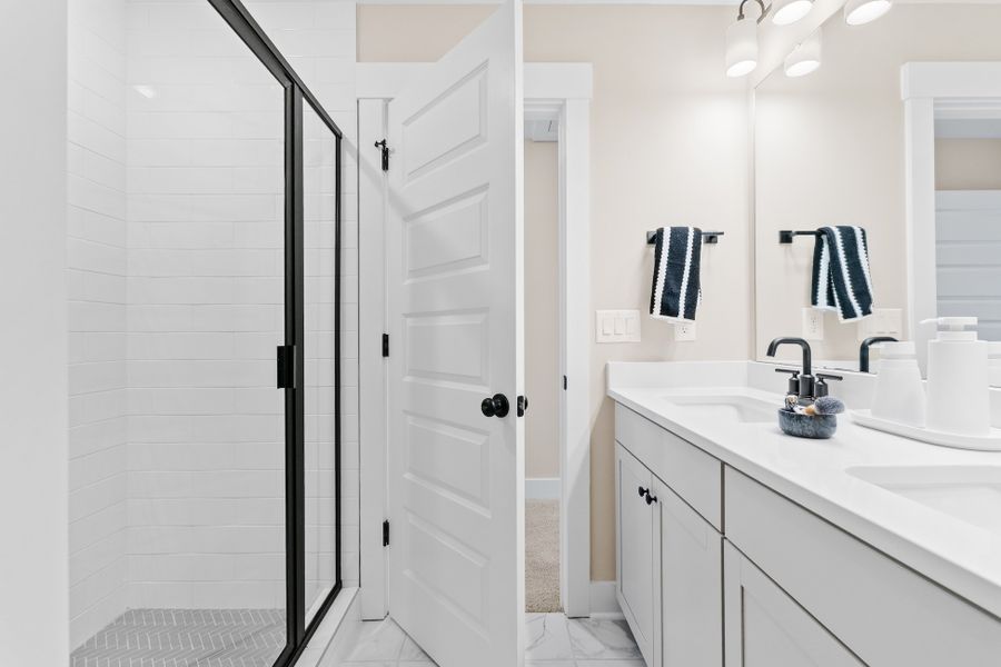 Furnished interior in a model home at Victor Park in Greer (Image 5).