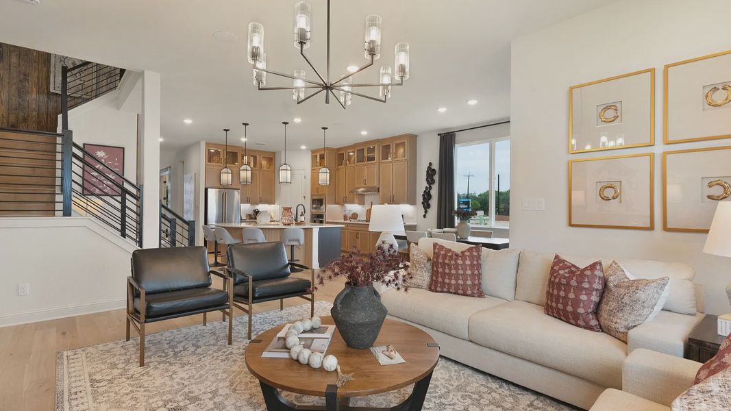 Inviting great room designed for relaxation with a warm, open layout.