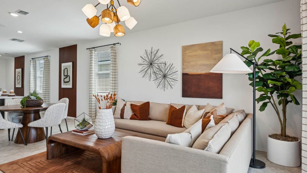 Furnished interior in a model home at Elena Trails in Maricopa (Image 13).