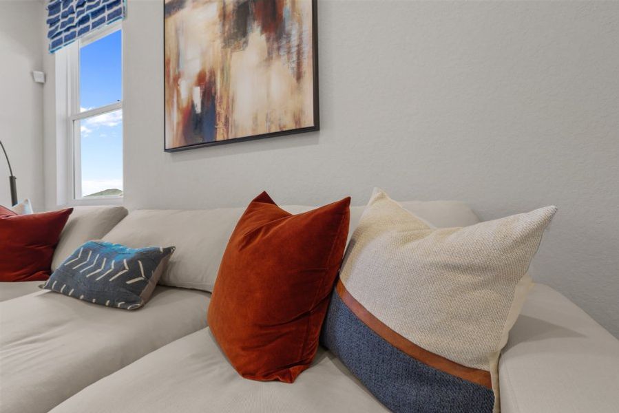 A bed with pillows.