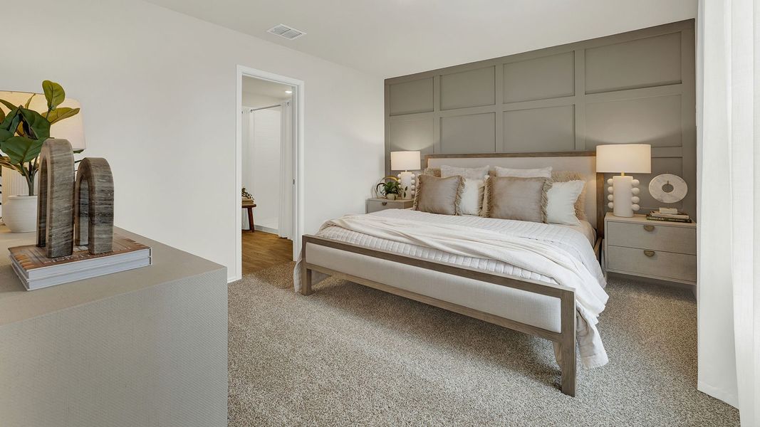 Furnished interior in a model home at Lantana in Lockhart (Image 14).