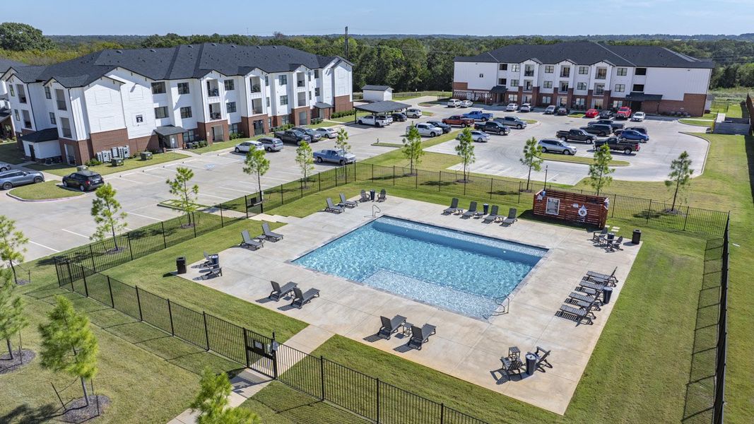 Aerial view of the Creeks at Burnett Trail community in Canton, TX, showing layout and nearby surroundings (Image 1).