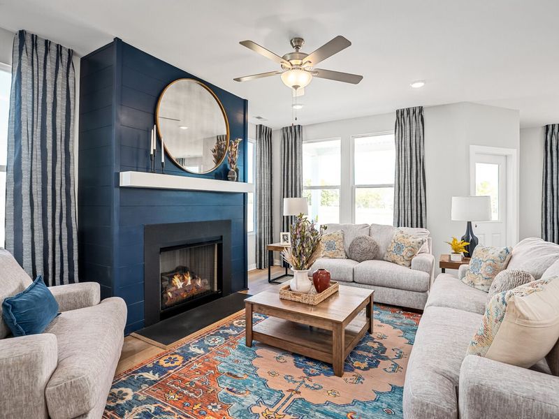 Furnished interior in a model home at Sage Farms in White House (Image 10).