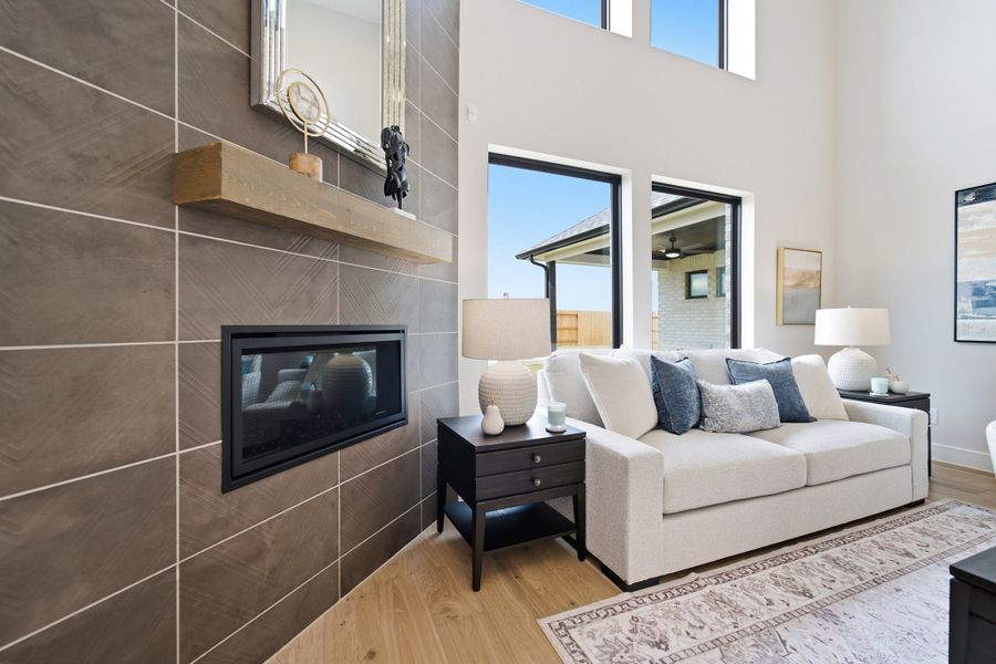 Furnished interior in a model home at Grand Magnolia in Waller (Image 22).