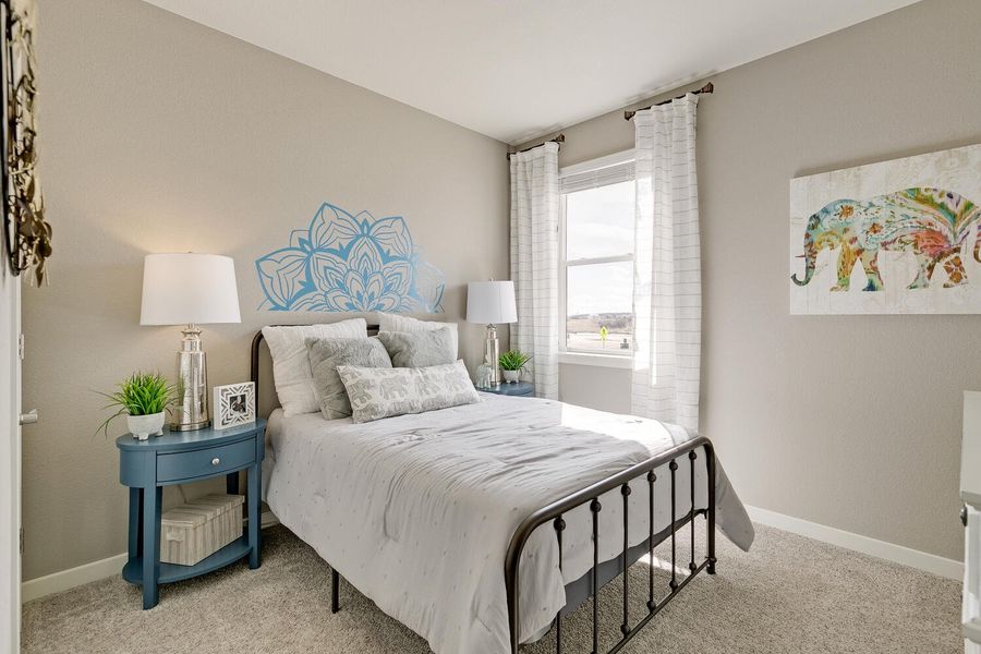 Furnished interior in a model home at Willow Springs Ranch in Monument (Image 18).