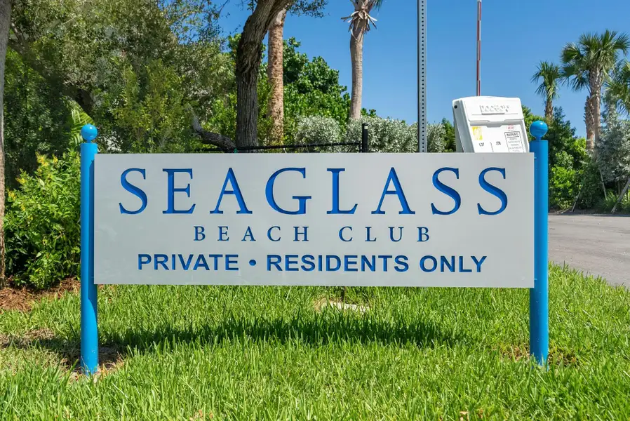 Beach Club Entry Sign | Seaglass Beach Club:Beach Club Entry Sign | Seaglass Beach Club