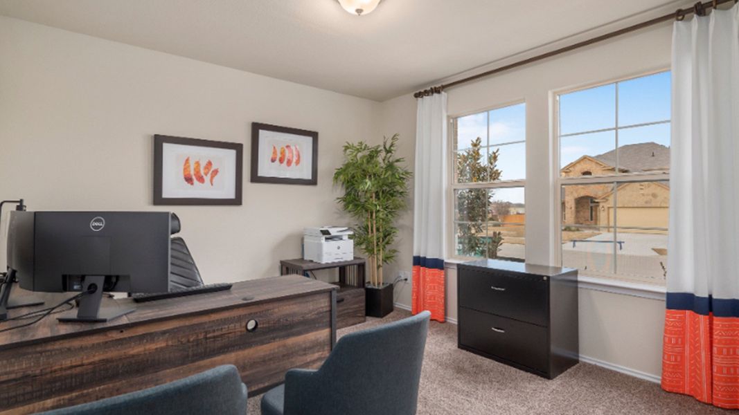 Furnished interior in a model home at Yowell Ranch in Killeen (Image 23).