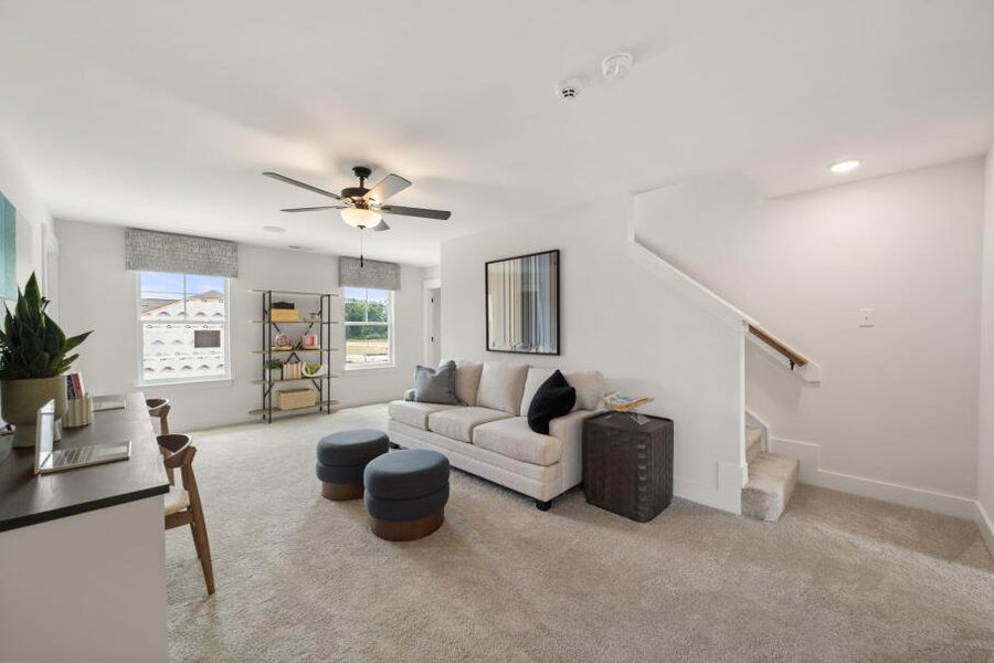 Furnished interior in a model home at Hayes Village in Greensboro (Image 15).