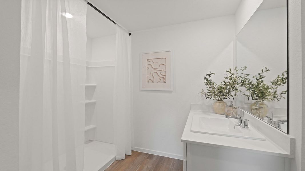 Furnished interior in a model home at The Canopies in Splendora (Image 9). Furnished interior in a model home at The Canopies in Splendora (Image 9).