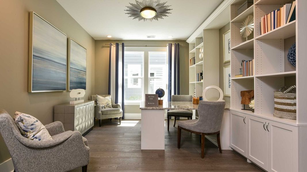 Furnished interior in a model home at The Ponds in Summerville (Image 25).