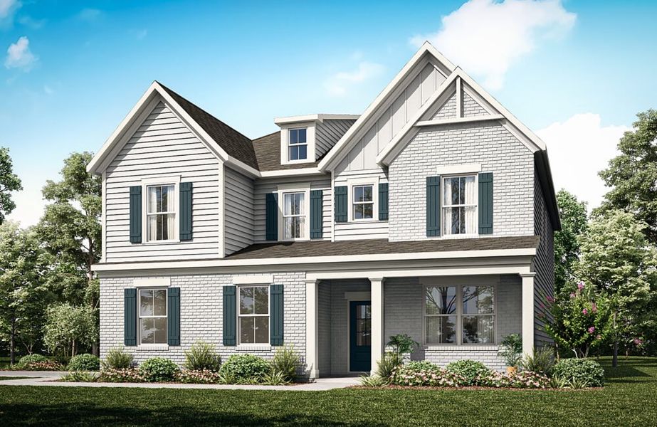 Front exterior of a home in the Enclave at Little Ridge community, located in Acworth, GA (Image 9). Front exterior of a home in the Enclave at Little Ridge community, located in Acworth, GA (Image 9).