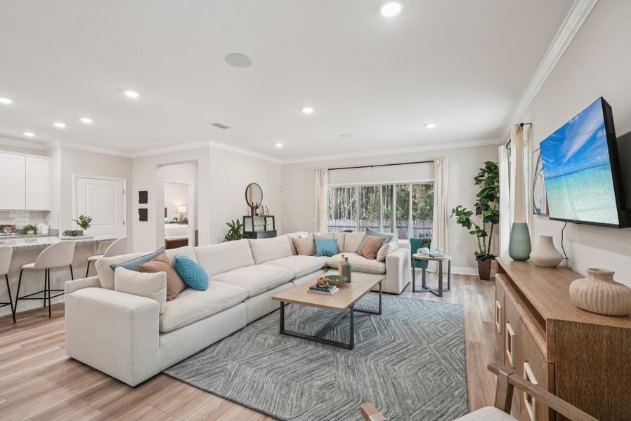Furnished interior in a model home at Lehigh Acres Signature in Lehigh Acres (Image 7).