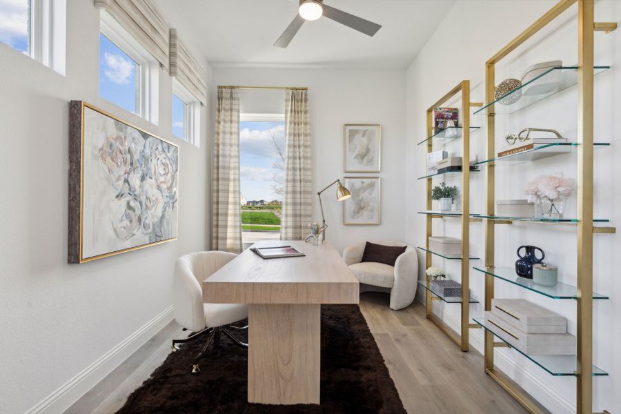 Furnished interior in a model home at Hazelwood in Frisco (Image 12).