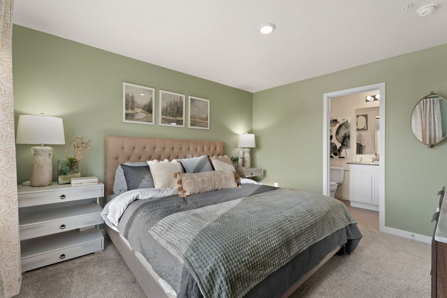 Furnished interior in a model home at Conestoga in Ault (Image 26).