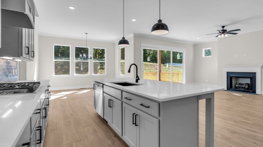 Furnished interior in a model home at Brush Creek in Fairview (Image 7).