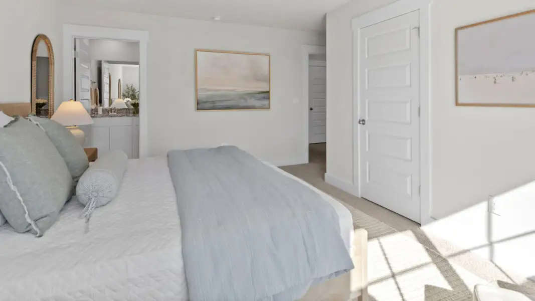 Furnished interior in a model home at The Townes at Cedar Hill Landing in Navassa (Image 23).