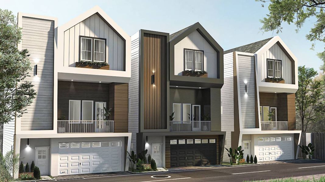 Front exterior of a home in the Chateaux at Northwood community, located in Houston, TX (Image 1). Front exterior of a home in the Chateaux at Northwood community, located in Houston, TX (Image 1).