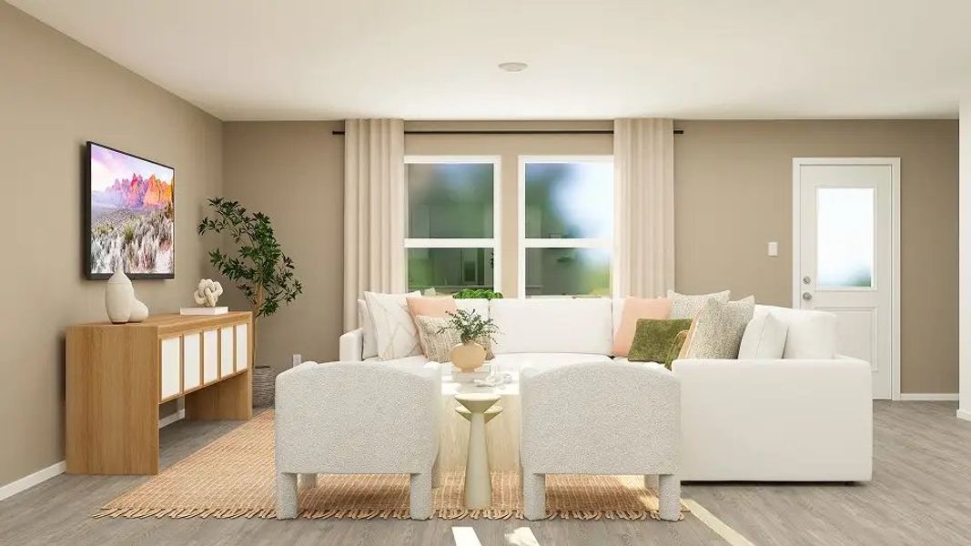 Furnished interior in a model home at Rancho Canyon: Majors in Haslet (Image 5).