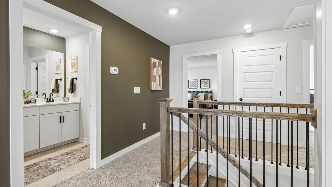 Furnished interior in a model home at Reserve at Hickory Ridge in Columbia (Image 112).
