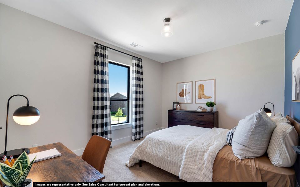 Furnished interior in a model home at The Summit at Center Stage in Keller (Image 18).