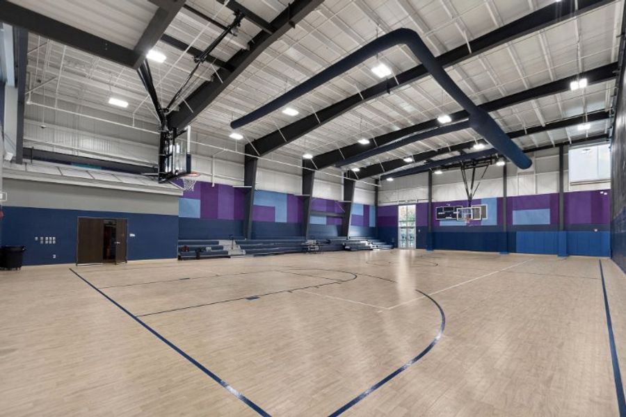 A large empty gym. A large empty gym.