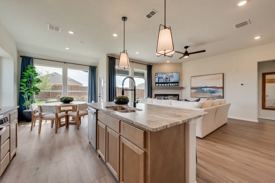 Furnished interior in a model home at Meadow Park at The Meadows in Krugerville (Image 22).