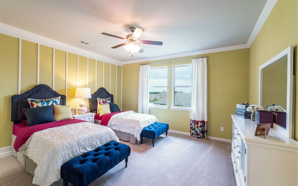 Furnished interior in a model home at High Park Hill in Arrington (Image 22).