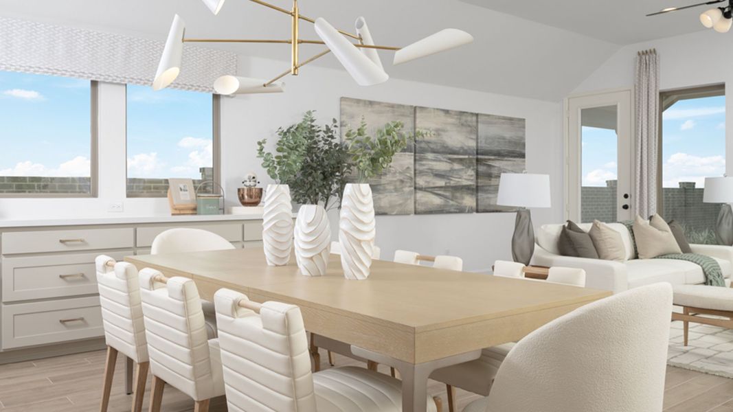 Furnished interior in a model home at Myrtle Creek 60' in Waxahachie (Image 7).